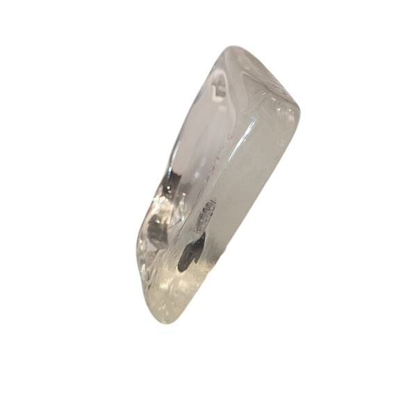 Vintage MCM Wiesenthal Hutte Photo Frame Ribbed Glass Square Weighted Rare - Picture 2 of 9